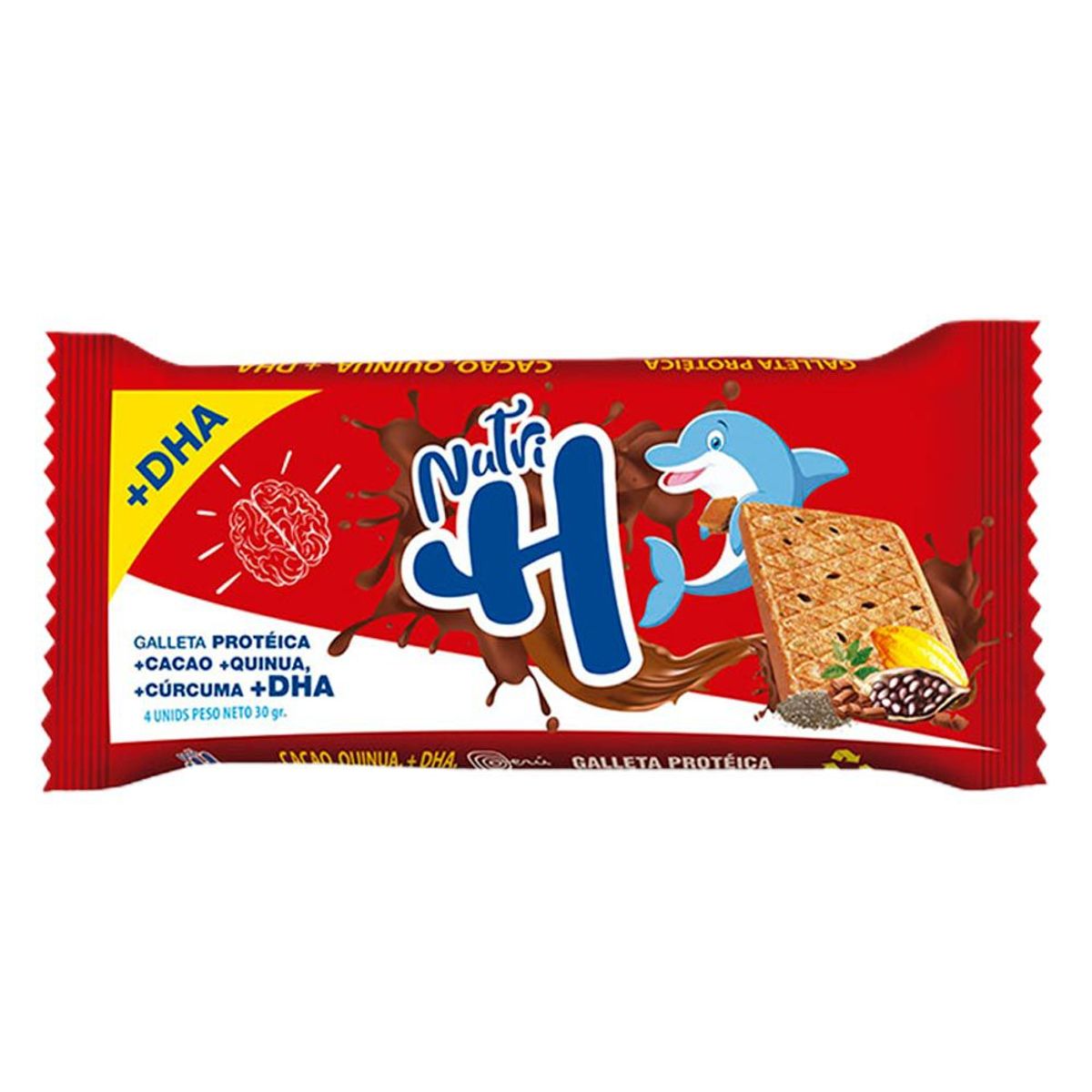 NUTRI H - Caja Galletas NutriH Con Quinua Antianémicas+Dha 30 Unidades