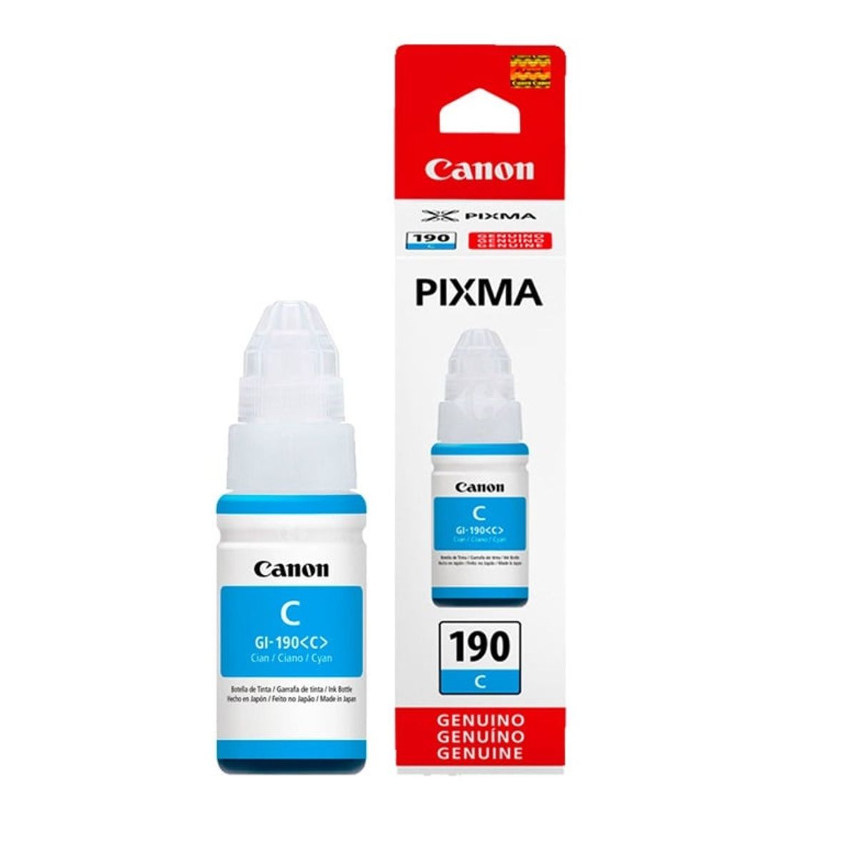 CANON - Botella de tinta Canon GI-190C Cian Para G3110 G4110