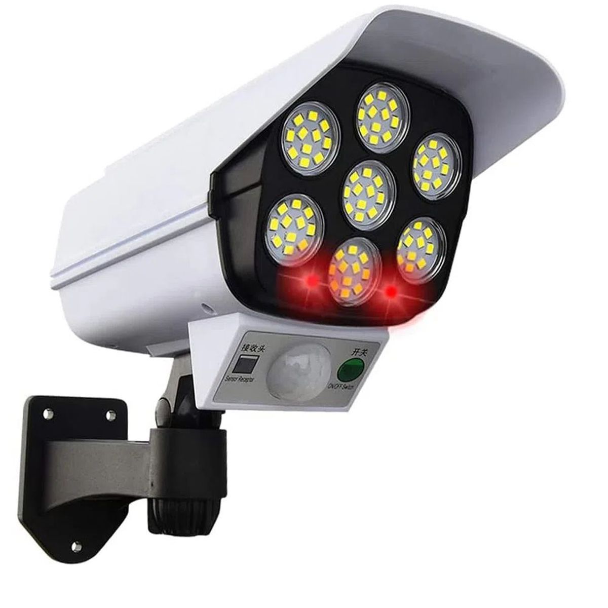 GENERICO - Lámpara Solar  Sensor Movimiento Forma Cámara  Seguridad   LED YOHAD