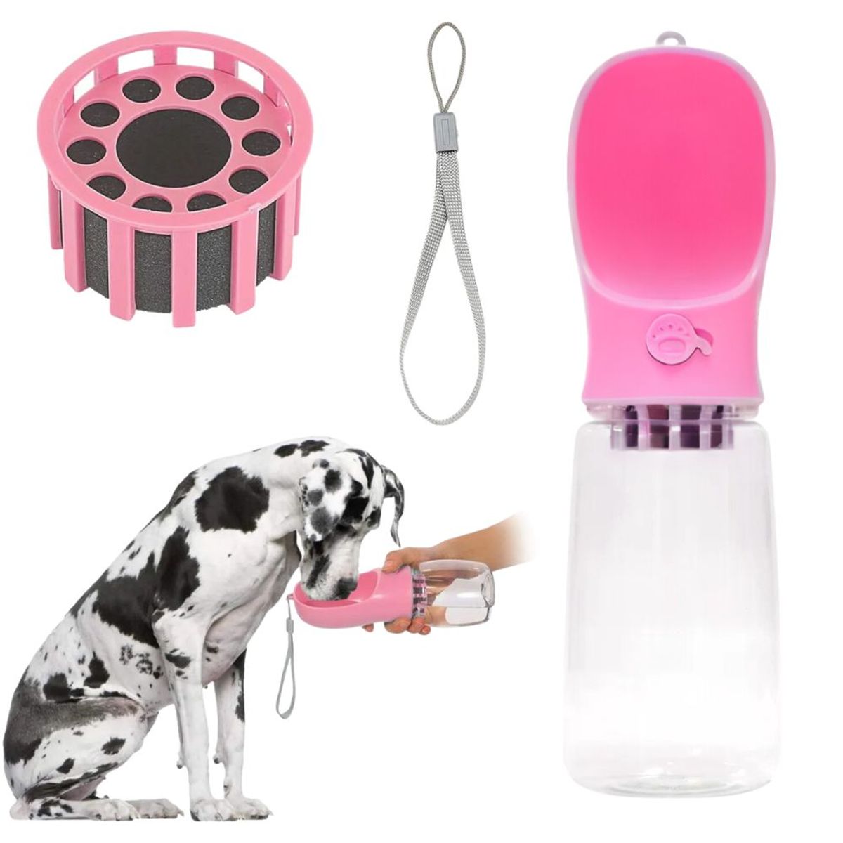 HYGGE - Botella Dispensador de Agua para Perros con Filtro de Carbón