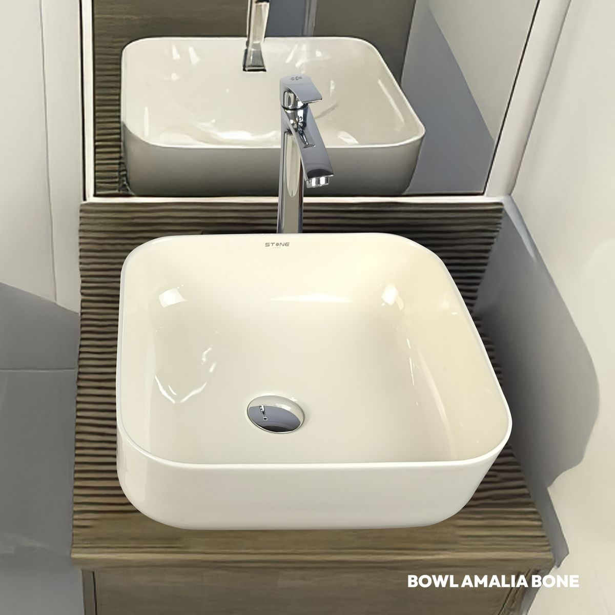 STONE - LAVAMANOS MINIMALISTA AMALIA BONE STONE