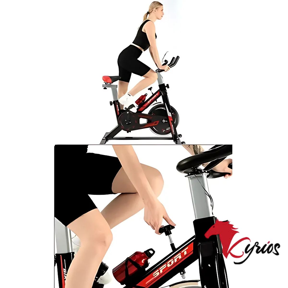 GENERICO - Spinning Bicicleta Estacionaria Color Rojo