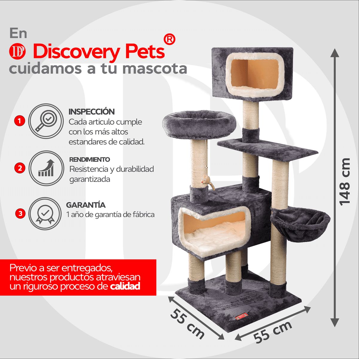 DISCOVERY PETS - Rascador Atlantic 5 Pisos
