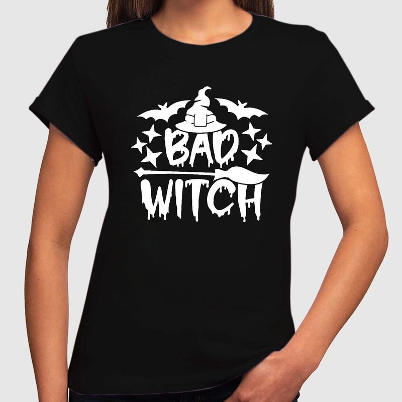 GENERICO - Polo Fluorescente Neon Halloween Bad witch