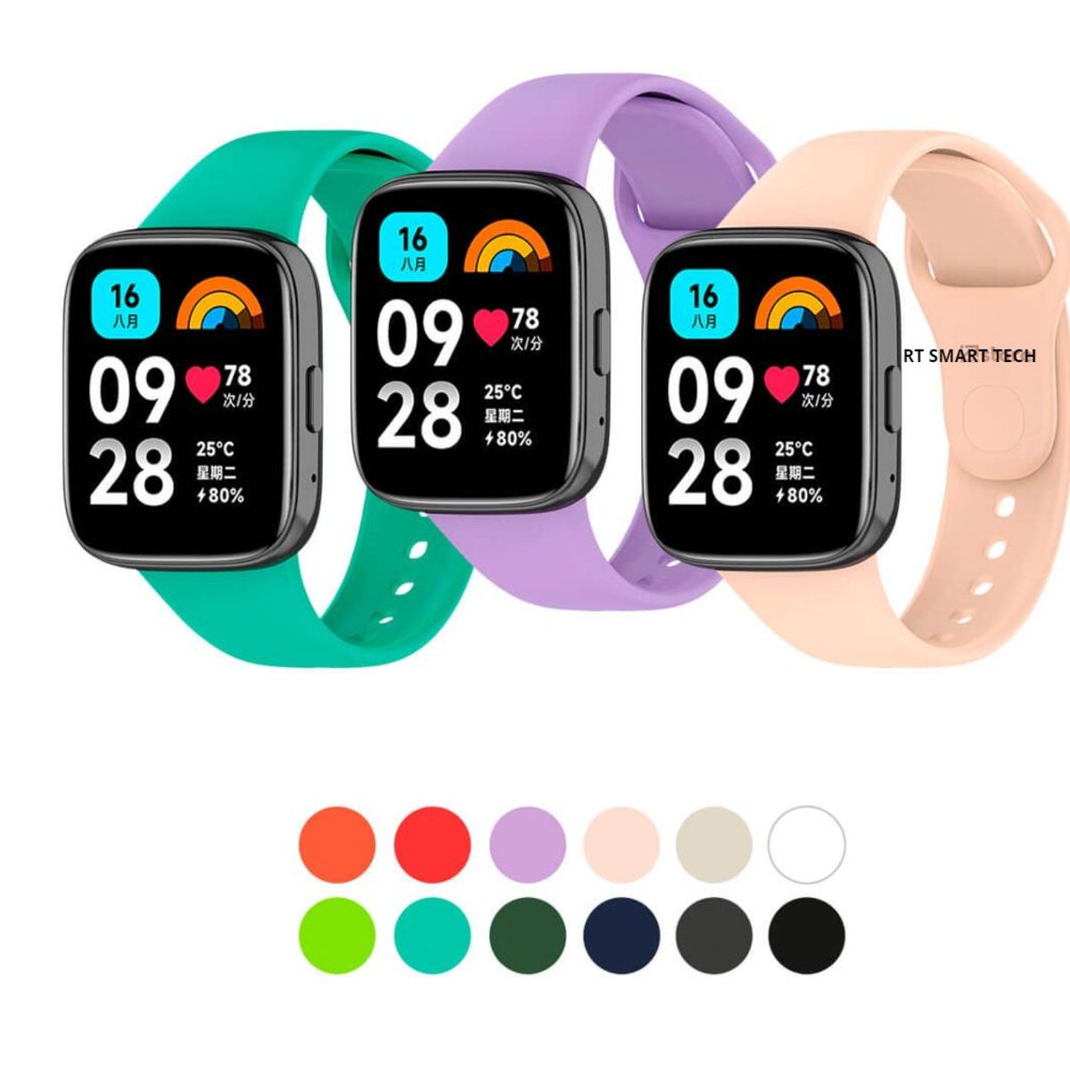GENERICO - Correa de Silicona Para Xiaomi watch 3 -Rosa.