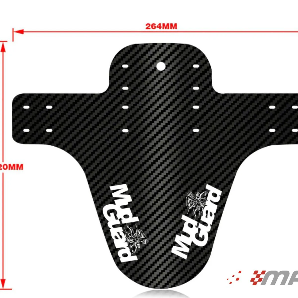 GENERICO - Tapabarros guardafango Para Bicicleta Mudguard Diseño Carbon