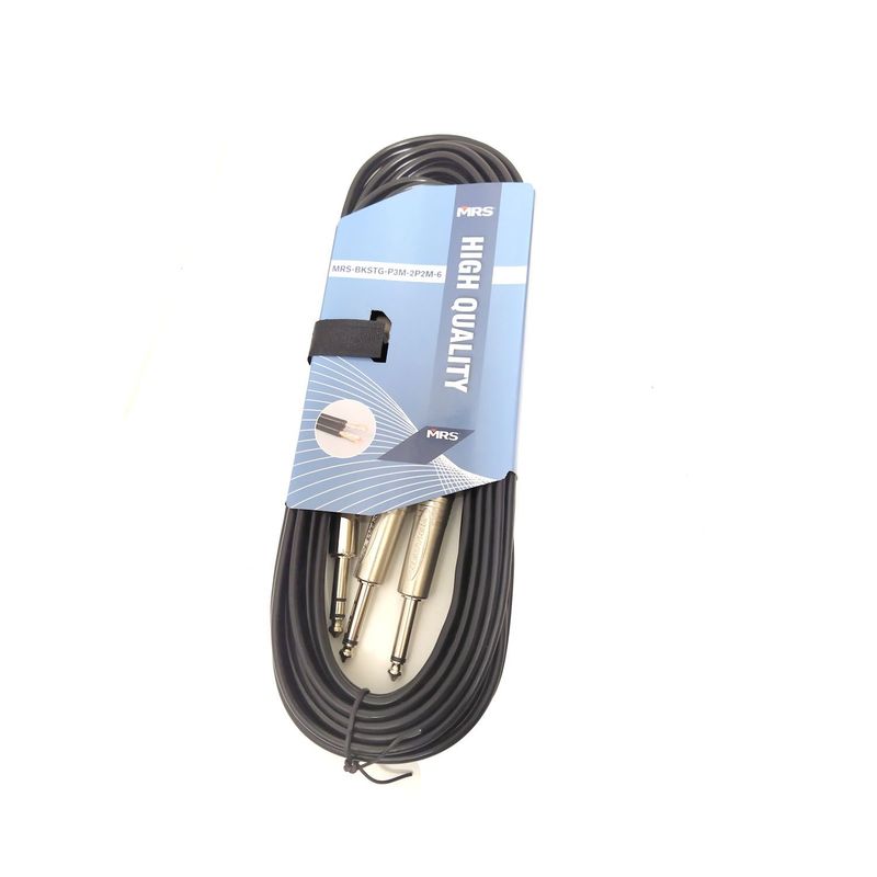 GENERICO - Cable Plug Stereo 6.3mm A 2 Plug Mono 6.3mm para consola