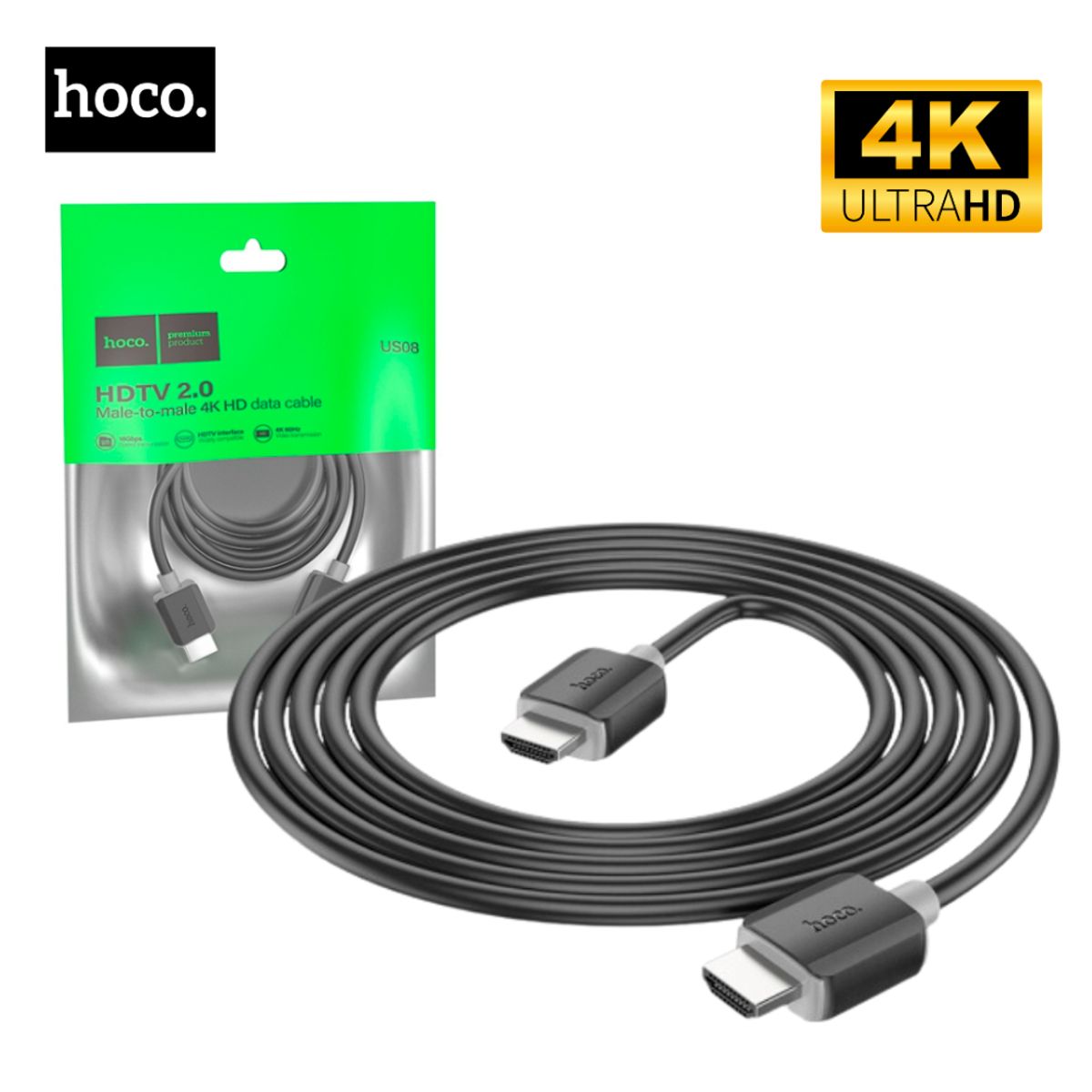 HOCO - Cable De Tranferencia 18Gbps HOCO US08 HDMI 4K Y 60hz De Transmision