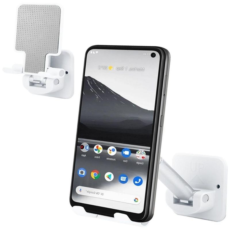 MINARI - Soporte Celular Ajustable Colgante para Pared y Escritorio 2en1 BL C08