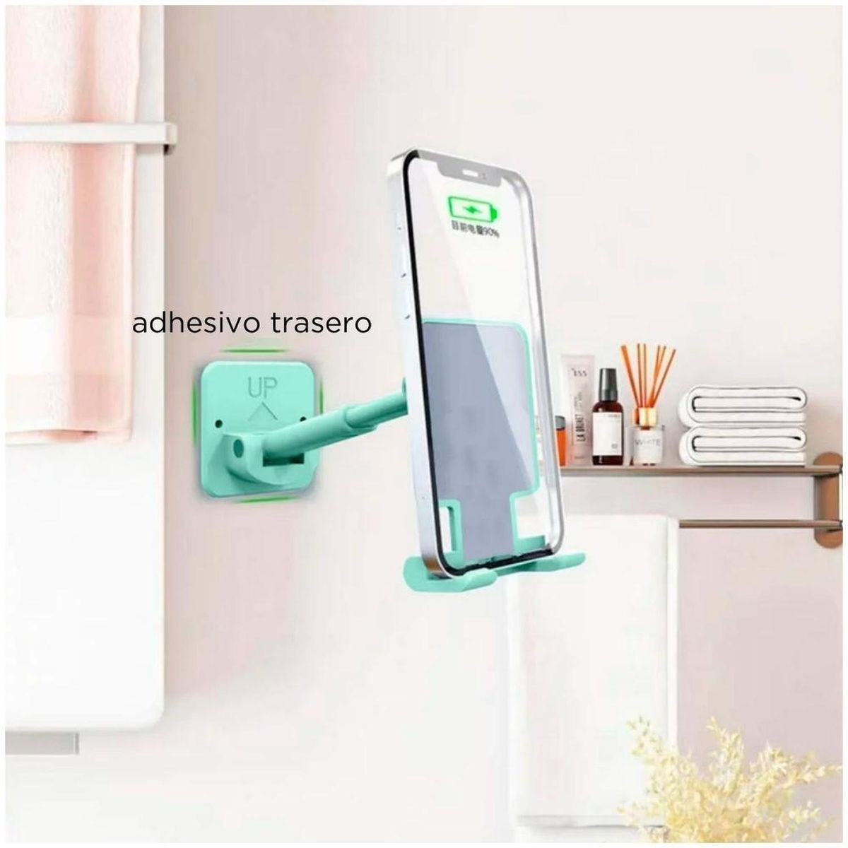 MINARI - Soporte Celular Ajustable Colgante para Pared y Escritorio 2en1 VD C08