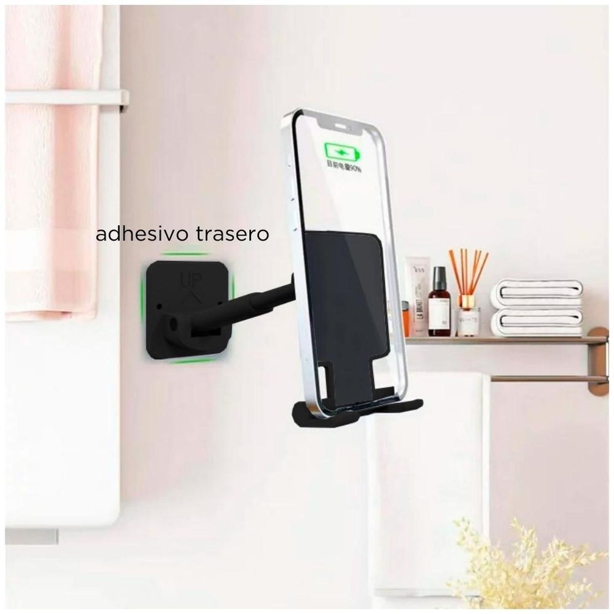 MINARI - Soporte Celular Ajustable Colgante para Pared y Escritorio 2en1 NG C08