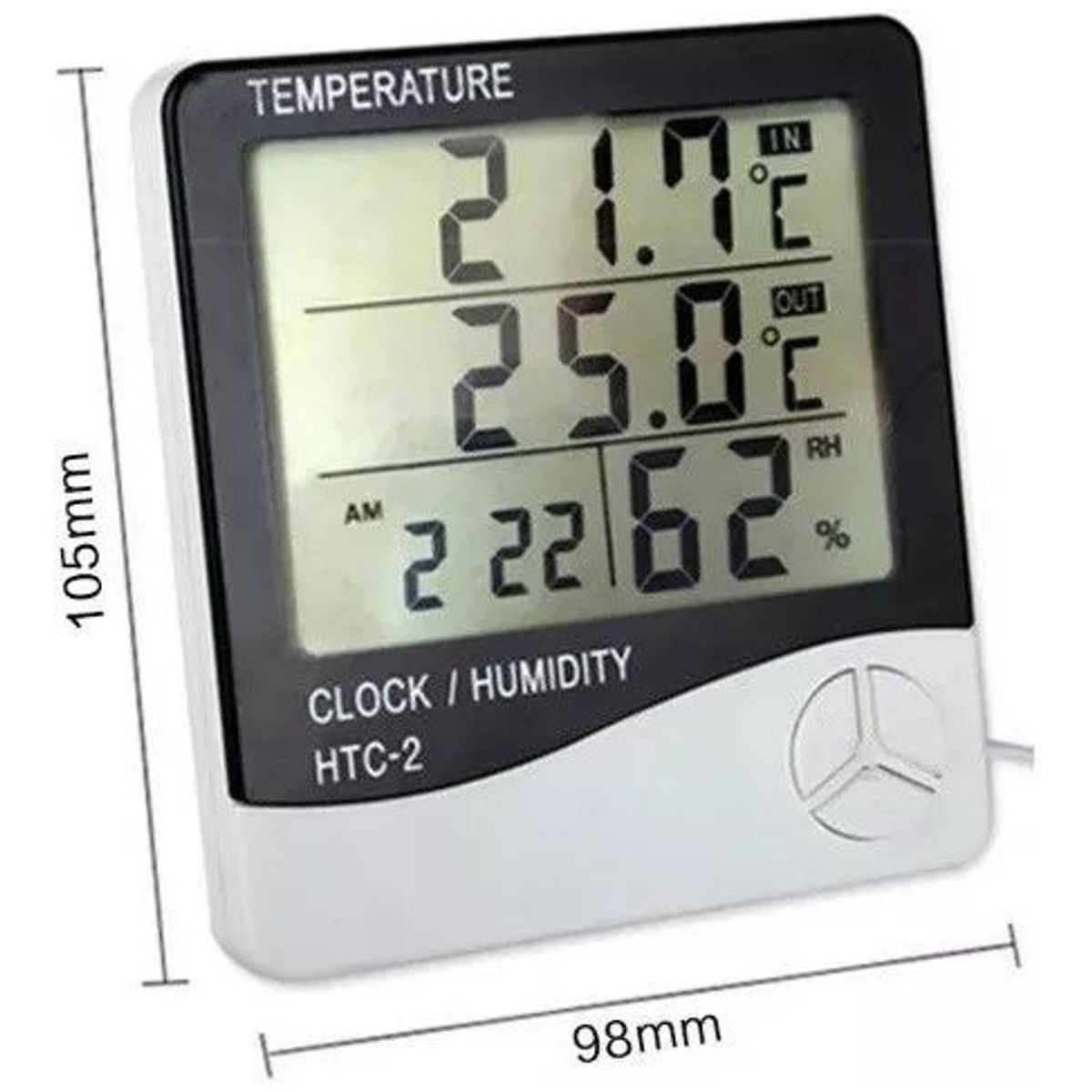 GENERICO - HTC-2 HIGRÓMETRO TERMÓMETRO INTERIOR Y EXTERIOR DIGITAL
