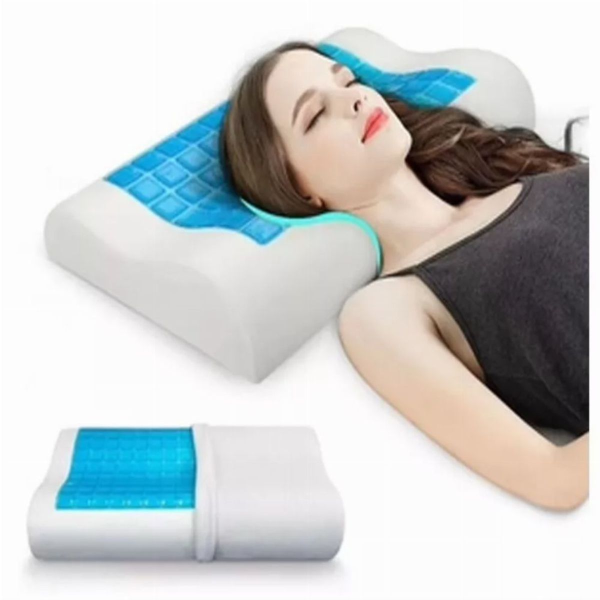GENERICO - Almohada Con Gel Refrescante Ortopédica Memory Pillow