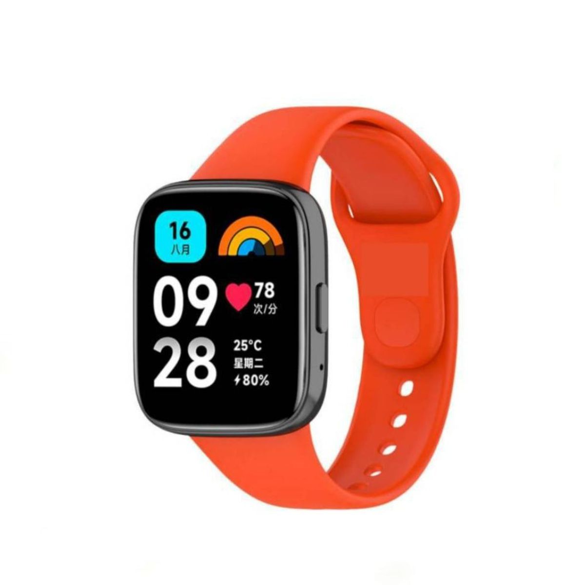 GENERICO - Correa de Silicona Para Xiaomi Watch 3 Active - Naranja