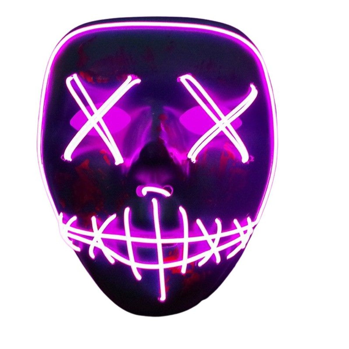 GENERICO - Mascara Con Luces Led Neón Purga Halloween Eventos