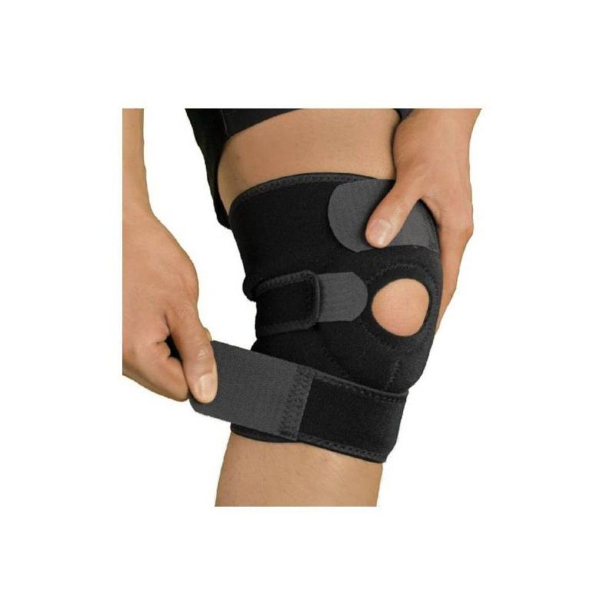 GENERICO - Rodillera Regulable para Ejercicios 3Velcro Lesion Dolor