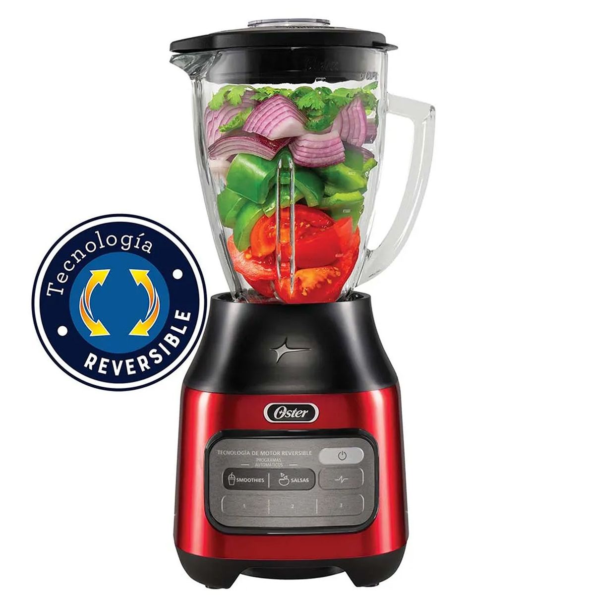 OSTER - Licuadora con tecnología de motor reversible BLSTPEG-CRT 3 Velocidades