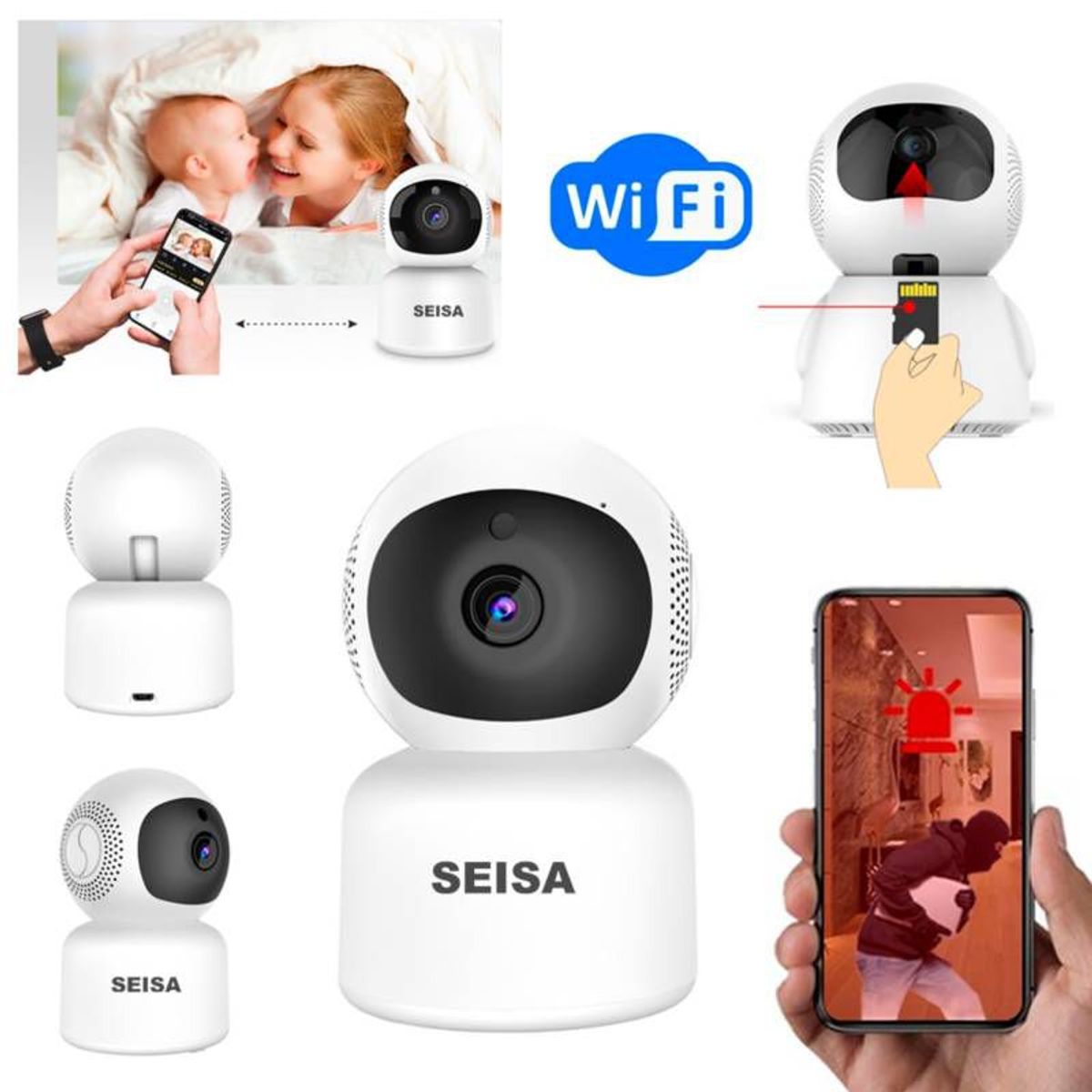 GENERICO - Cámara De Seguridad IP Wifi 1080p  Ipc-i109 Con Movimiento