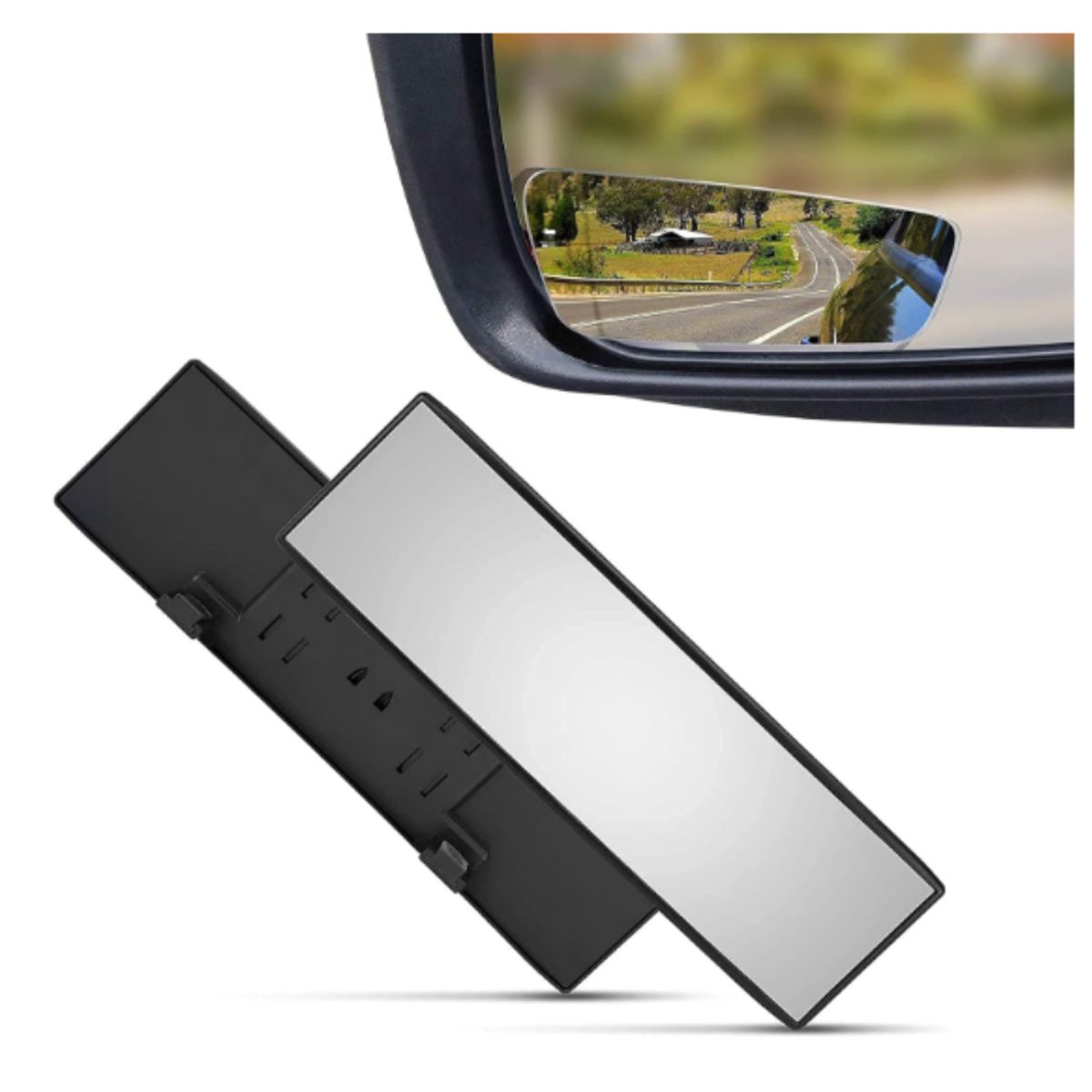 GENERICO - Pack Punto Ciego 1 Espejo Retroviosor Panorámic + 2 Rectangu