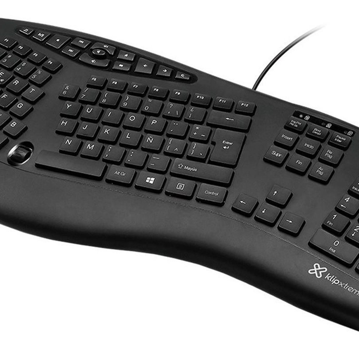 KLIP XTREME - Teclado Klip Xtreme Kbk-250 Ergonomico Usb Español