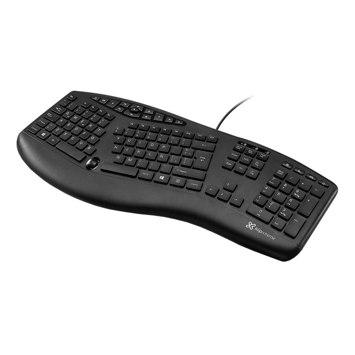 KLIP XTREME - Teclado Klip Xtreme Kbk-250 Ergonomico Usb Español