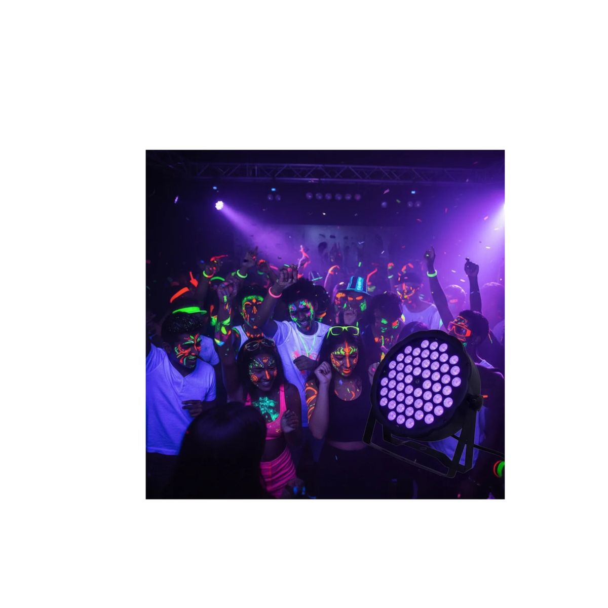 GENERICO - Tacho Led luces Uv 54 X 3w Para Eventos Fiesta Neon