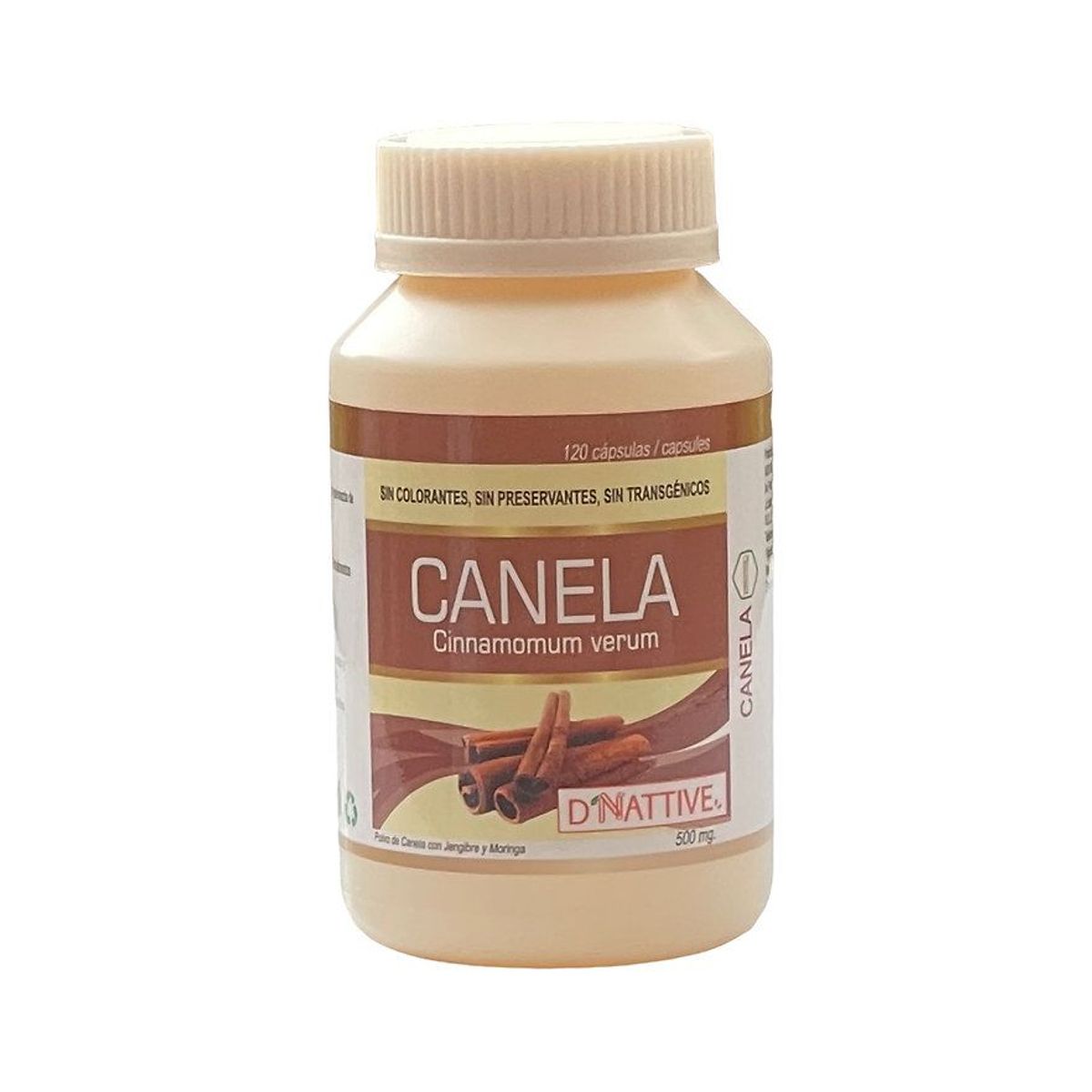 GENERICO - Canela en Cápsulas 500 mg x 120 u - D'Nattive