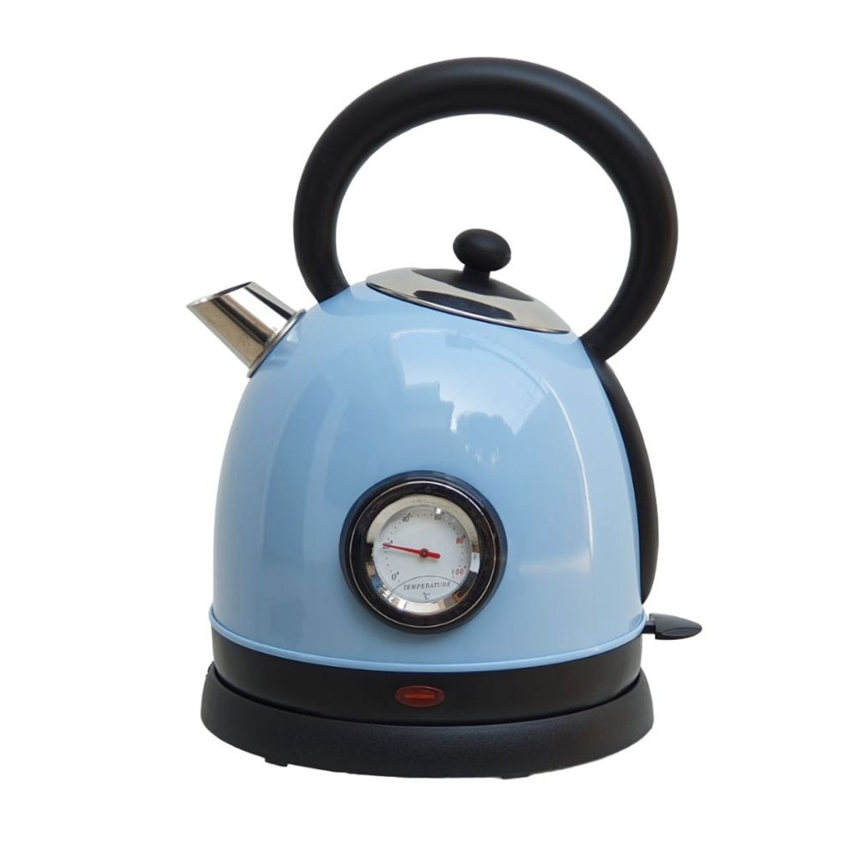 GENERICO - Hervidor Eléctrico Vintage Retro de Acero de 1.8 Litros - Celeste