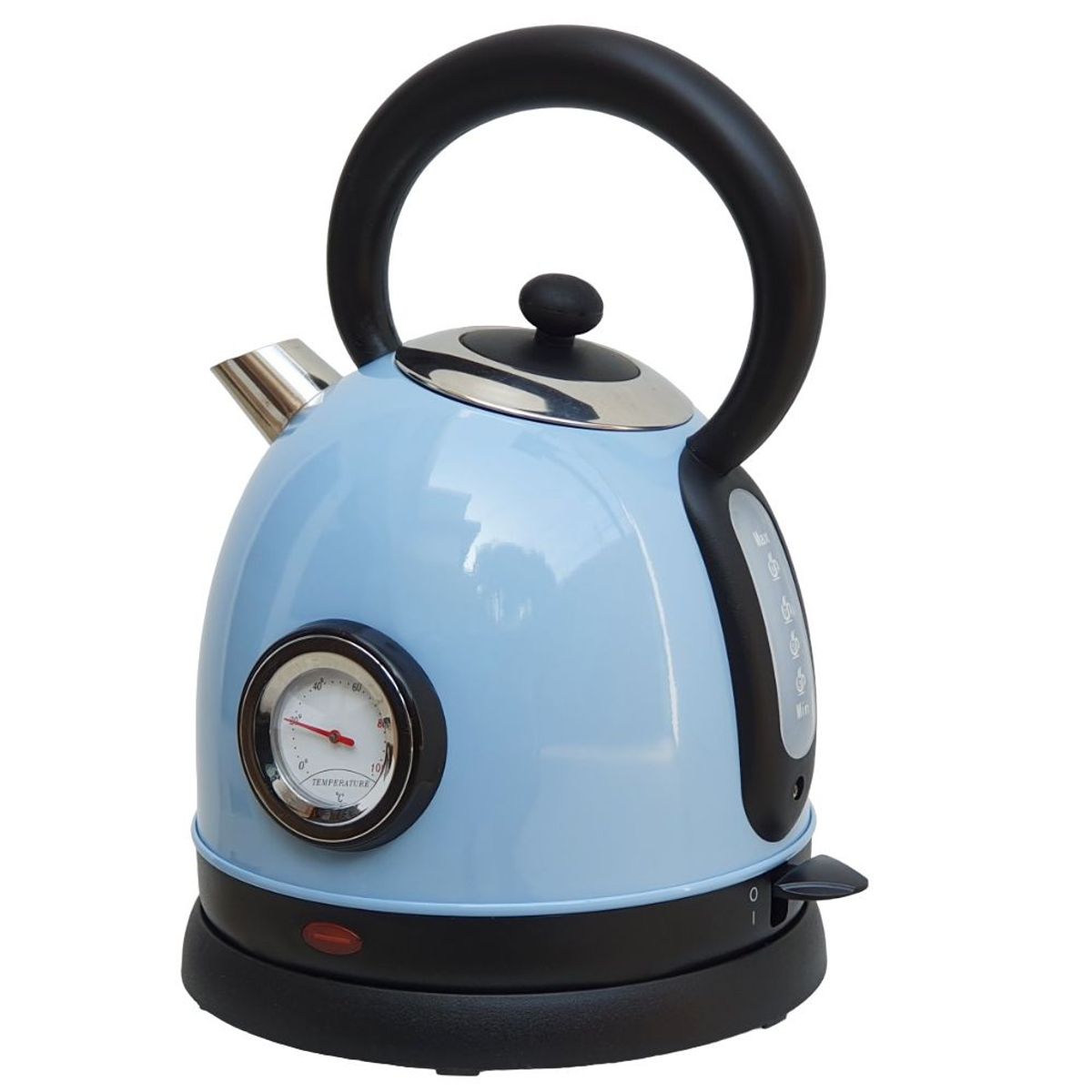 GENERICO - Hervidor Eléctrico Vintage Retro de Acero de 1.8 Litros - Celeste