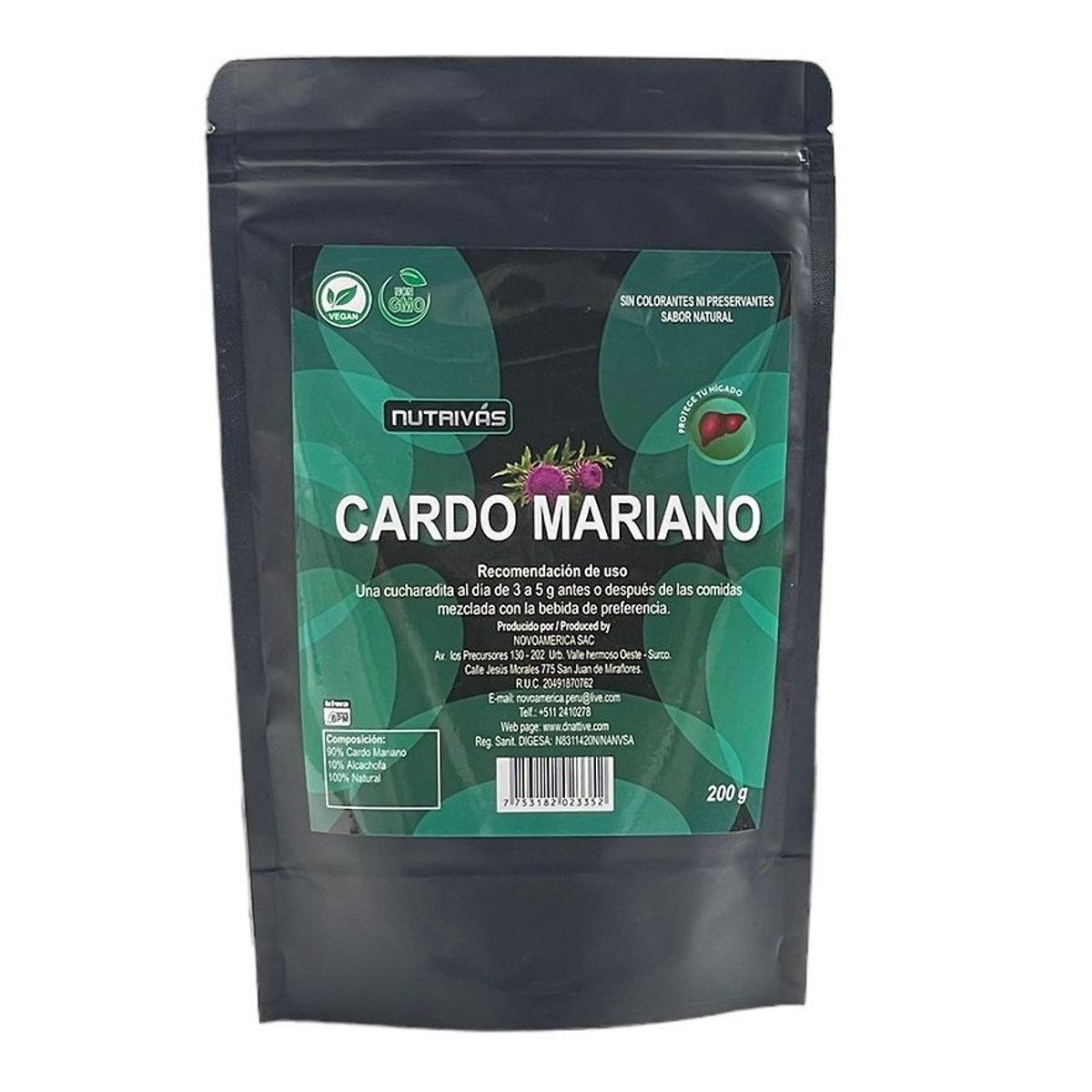 GENERICO - Cardo Mariano en Polvo - Nutrivas x 200 gr