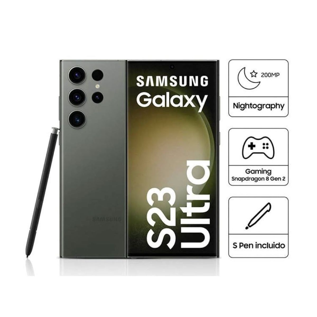 SAMSUNG - Smartphone Samsung Galaxy S23 Ultra SM-S918B 68” 5G dual SIM 12GB512GB S-Pen Green