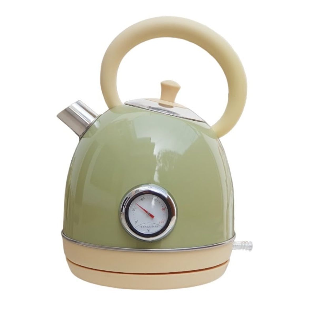 GENERICO - Hervidor Eléctrico Vintage Retro de Acero de 1.8 Litros - Verde