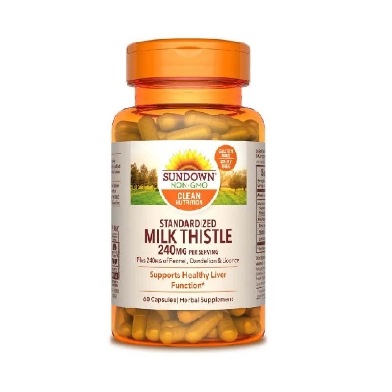 SUNDOWN NATURALS - Cardo Mariano 60 cápsulas x 240 mg - Sundown