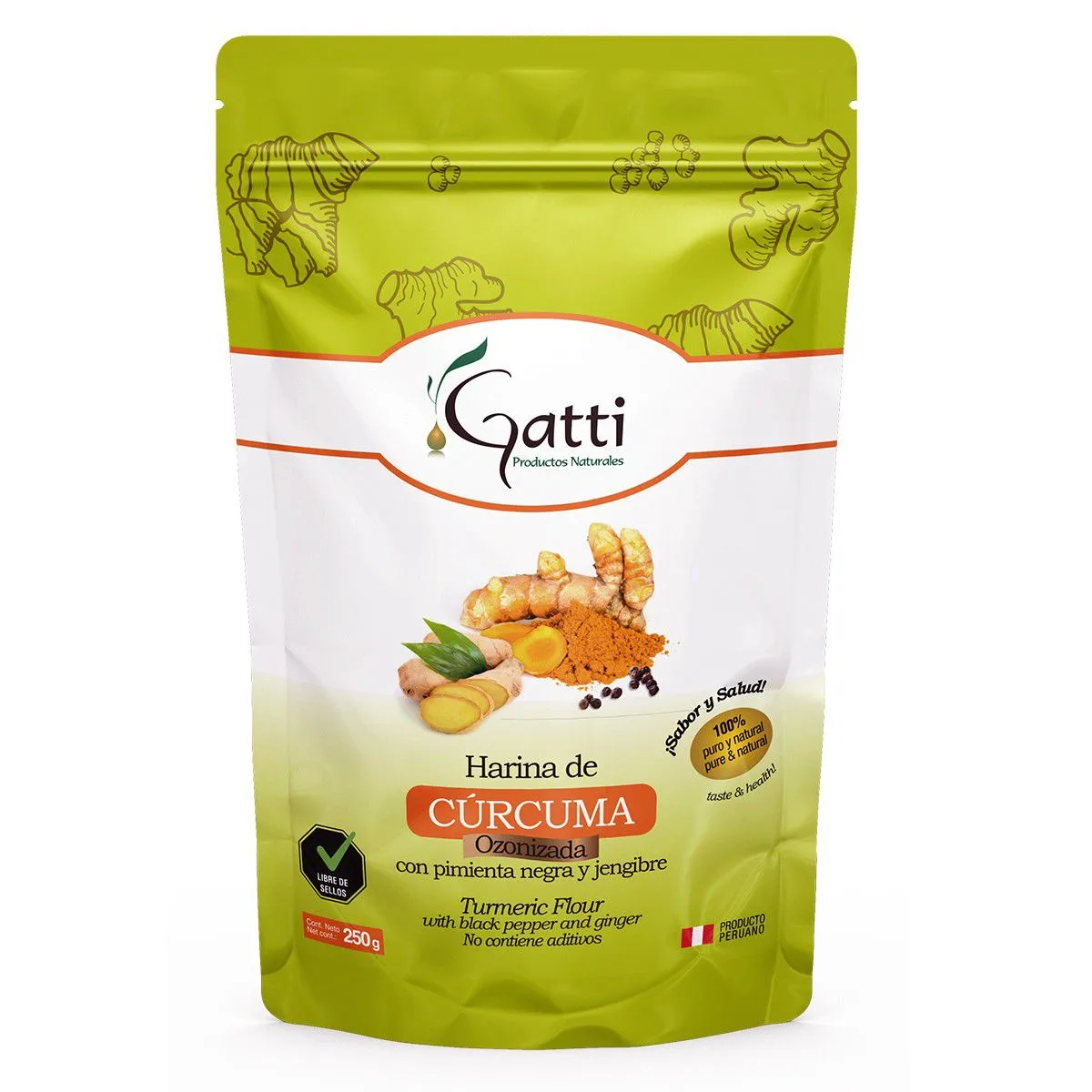 GATTI - Harina de cúrcuma - Gatti x 250 gr