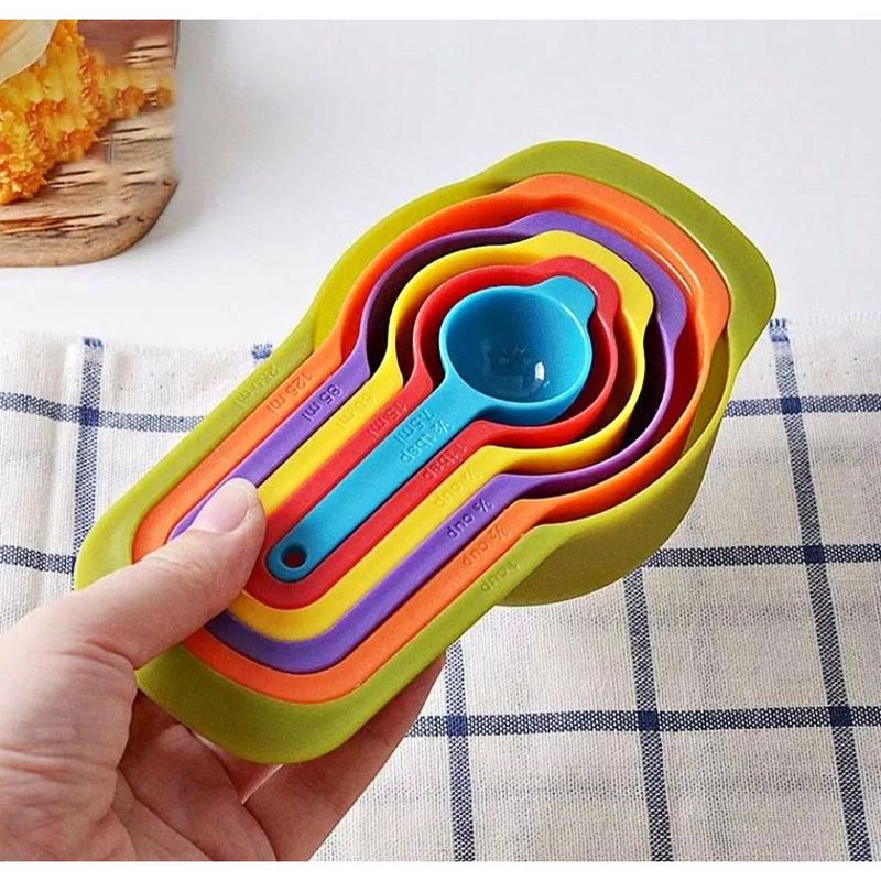 GENERICO - Cucharas Y Tazas Medidoras Plasticas Juego X 6 Repostería