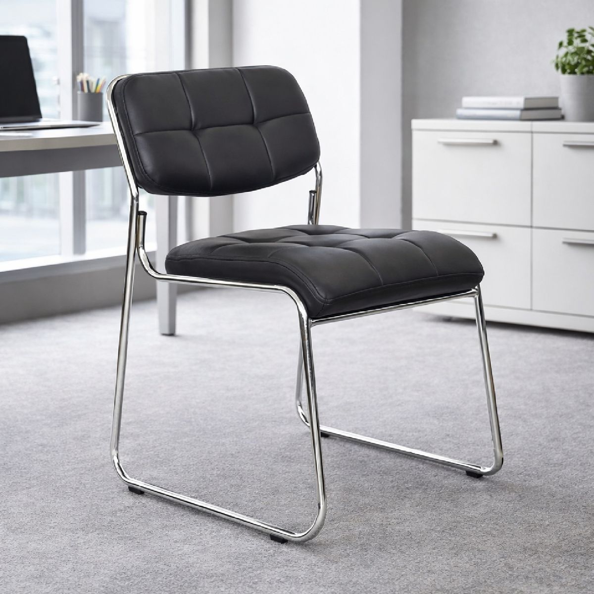 MOBELART - Silla de Oficina Visita Viva TQ Negro möbelArt