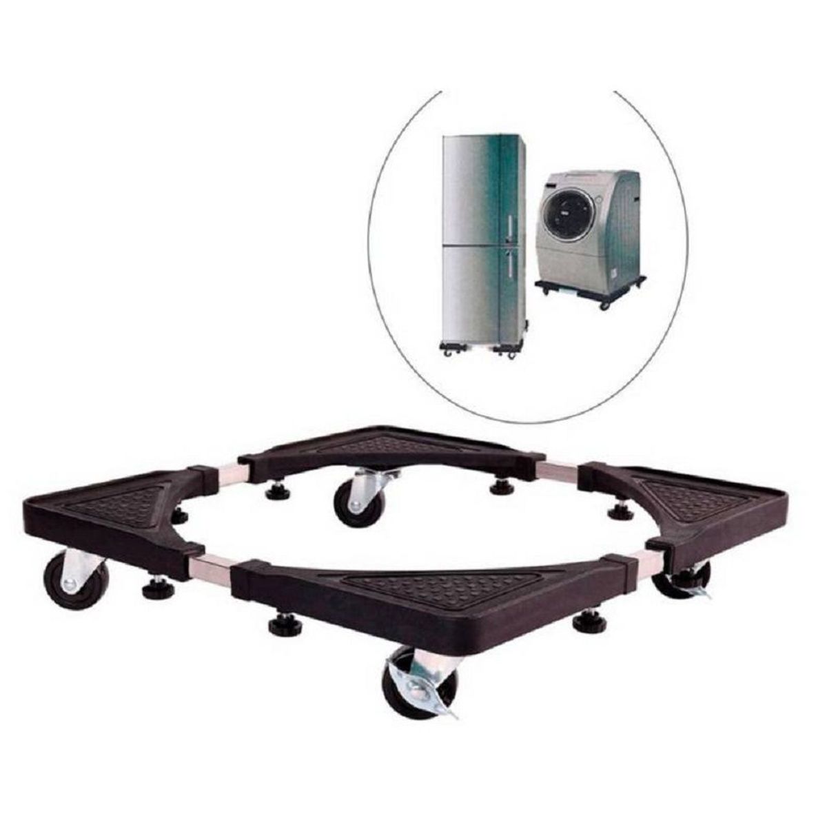 GENERICO - Base Ajustable Multifuncional Con Ruedas Para Electrodomésticos