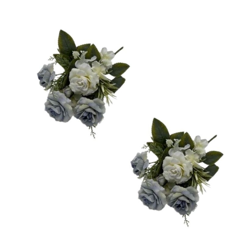 FLORIPA - Pack de 2 Bouquets Artificiales De Rosa 8203-AZ FLORIPASTORE