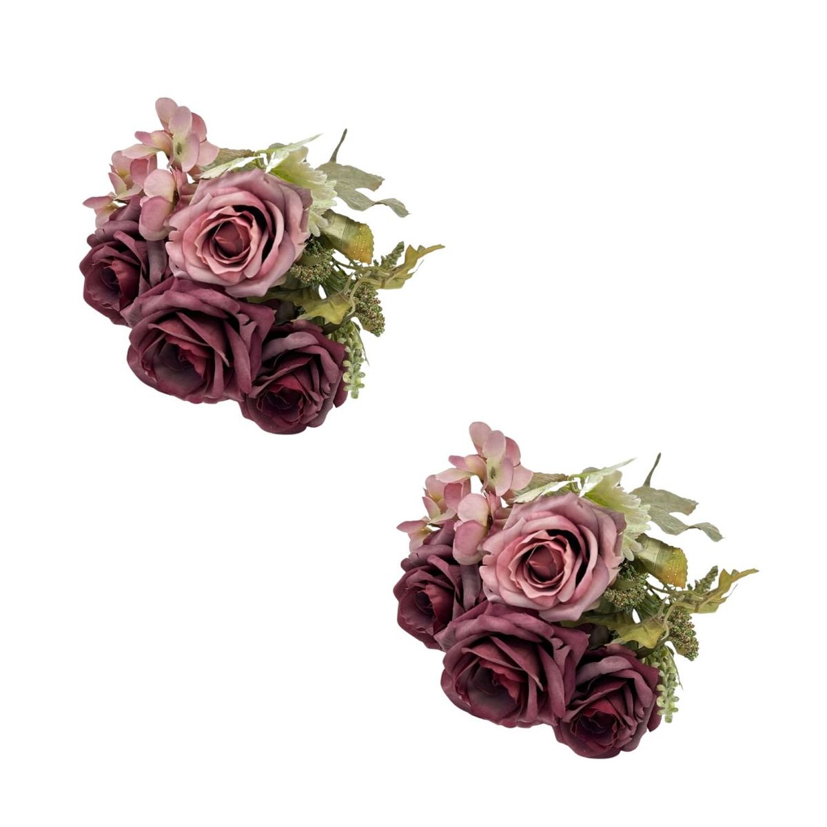 FLORIPA - Pack de 2 Bouquets De Rosa Hortencia 8204-MO FLORIPASTORE