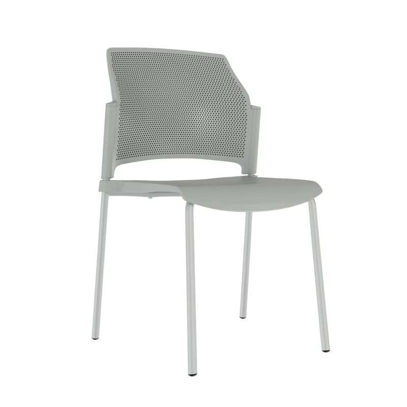 MOBELART - Silla de Oficina Visita Zyle Gris base color aluminio möbelArt