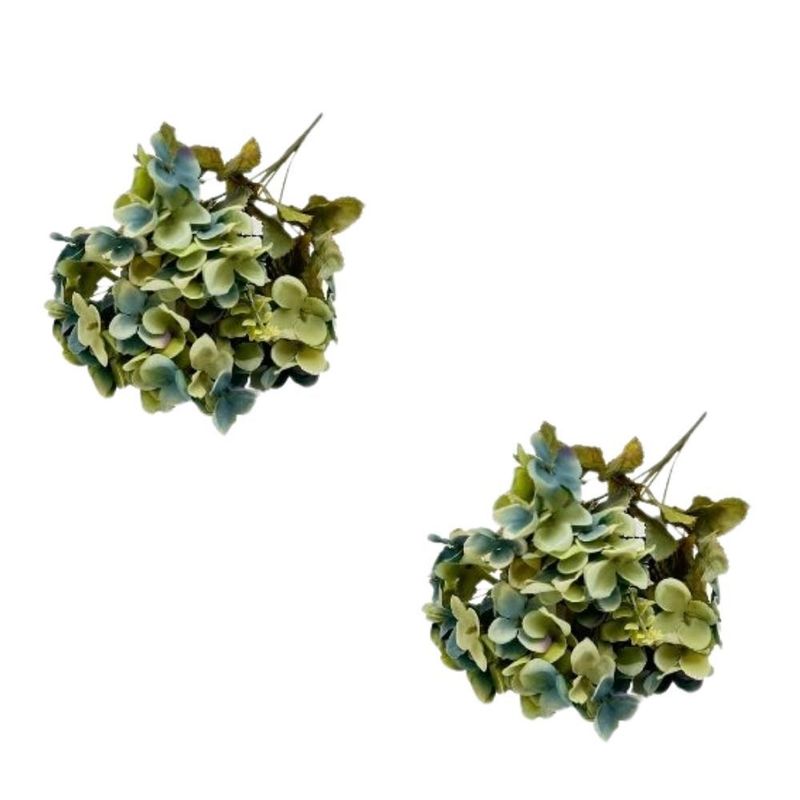 FLORIPA - Pack de 2 Bouquets Artificiales De Hortencia 8208 -AZ FLORIPASTORE