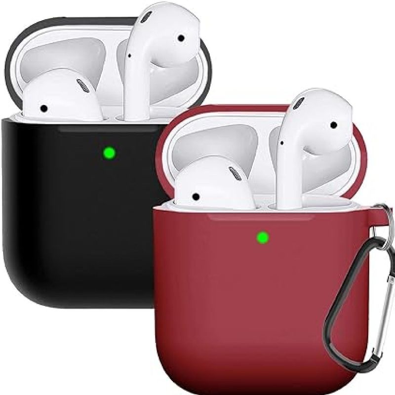 OTTOWARE - CASE PARA AIRPODS SILICONA 1ERA Y 2DA GENERACION GUINDA