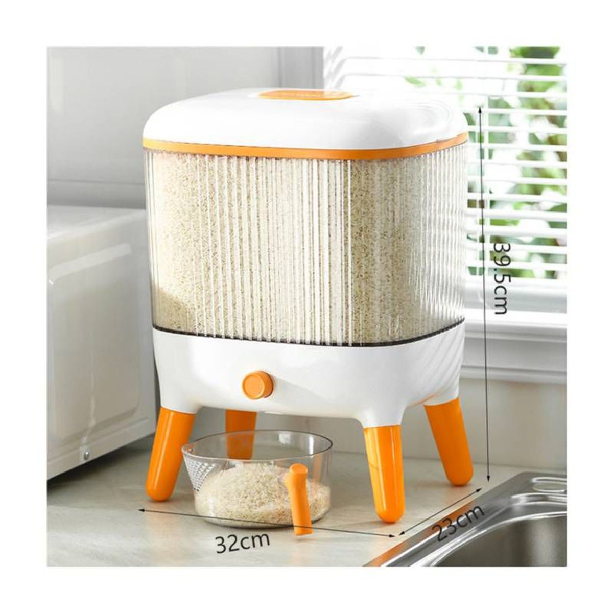 GENERICO - Dispensador De Arroz Cereal Granos Gourmet Moderno 10kg