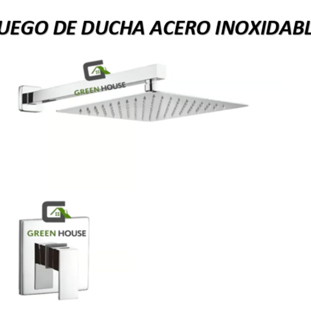 GENERICO - KIT DE DUCHA   8 PULGADAS ACERO INOXIDABLE CON MEZCLADORA MONOMANDO