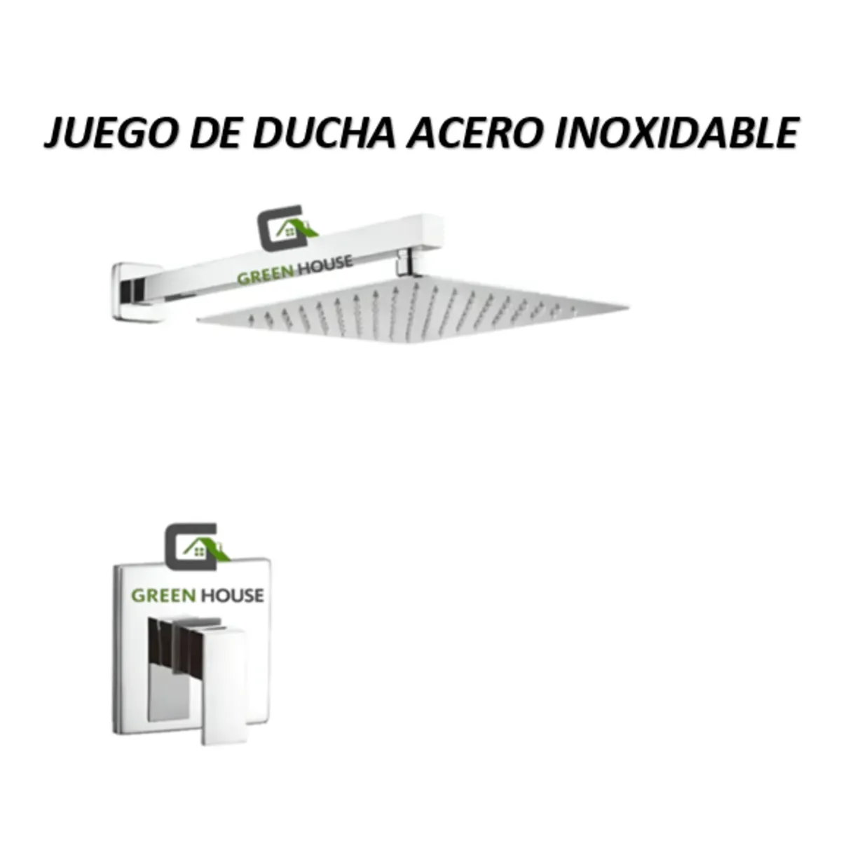 GENERICO - KIT DE DUCHA   8 PULGADAS ACERO INOXIDABLE CON MEZCLADORA MONOMANDO