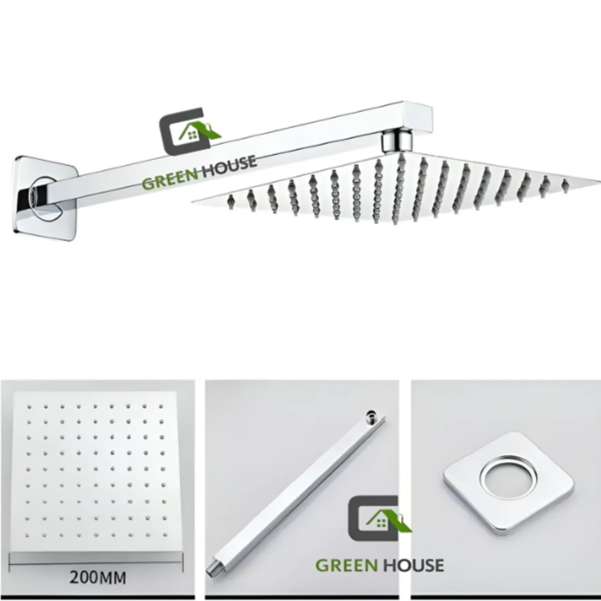 GENERICO - KIT DE DUCHA   8 PULGADAS ACERO INOXIDABLE CON MEZCLADORA MONOMANDO