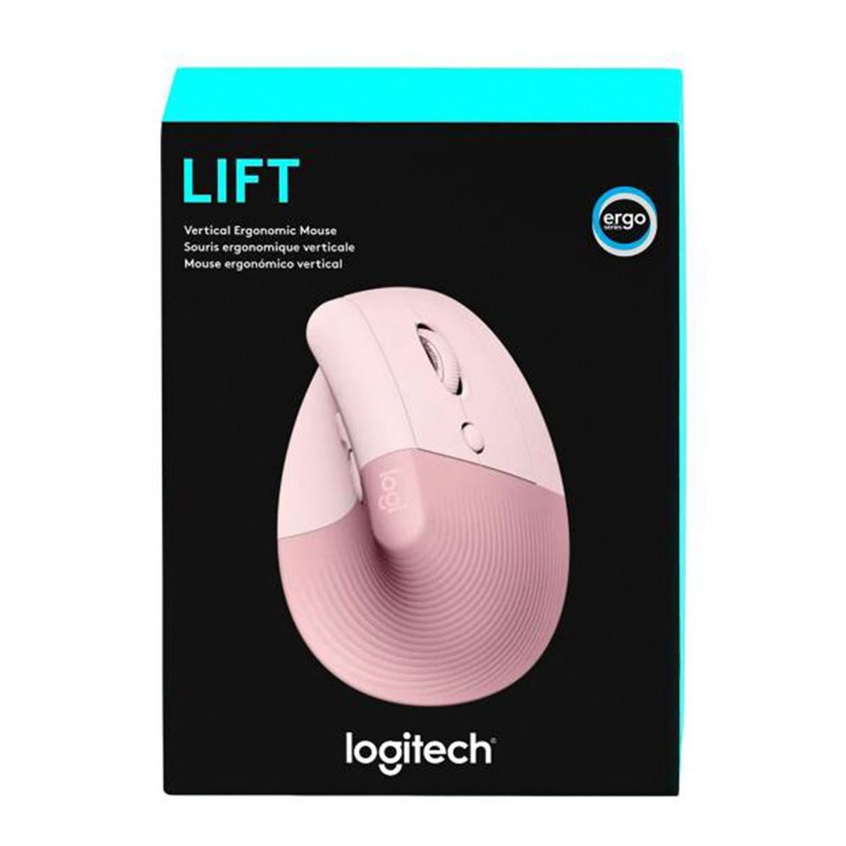 LOGITECH - Mouse Logitech Lift Vertical Wireless Oficina Cómodo - Rosa
