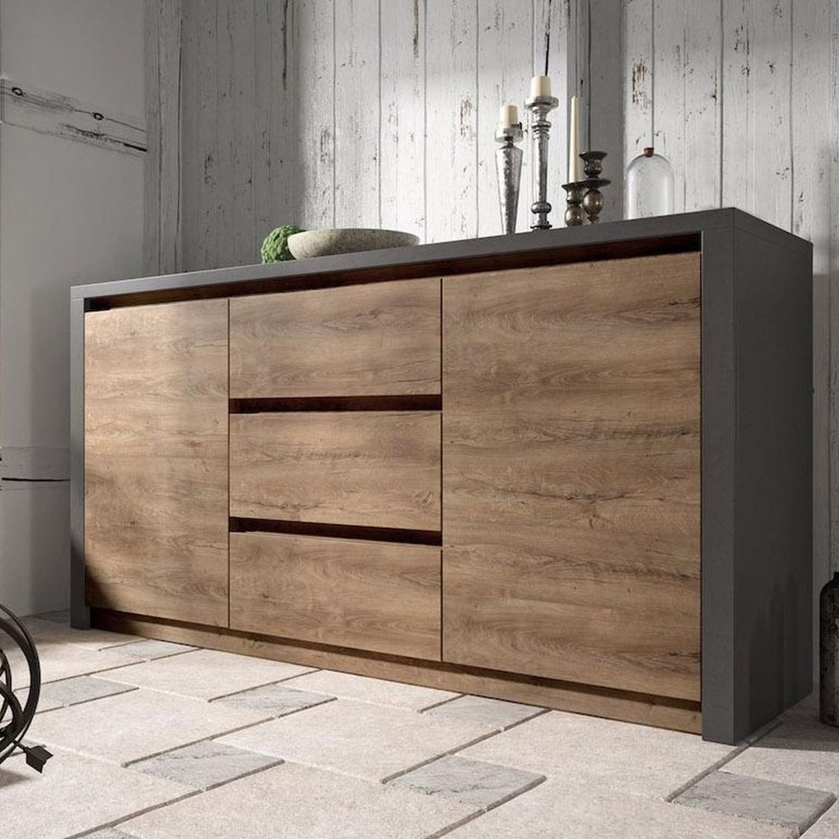 VENTITAS HOME - Cómoda Nórdica Amanda Ventitas Home Plomo y Bellota