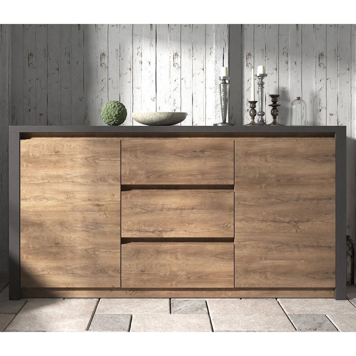 VENTITAS HOME - Cómoda Nórdica Amanda Ventitas Home Plomo y Bellota