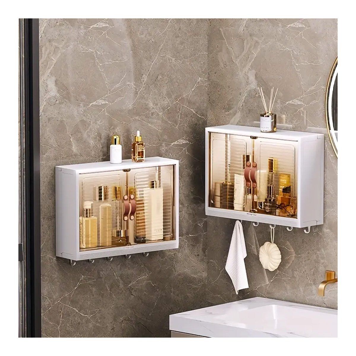 GRETAIL - Organizador Estante Para Baño Crema Shampoo o Cocina Multiuso Blanco